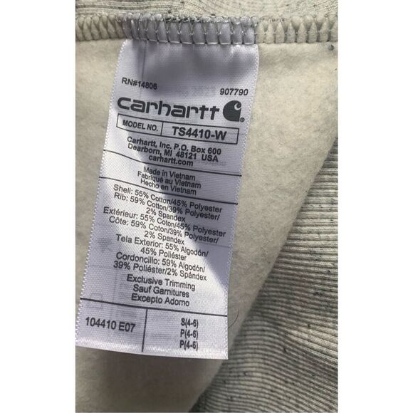NWT CARHARTT RELAXED gray CREW NECK LOGO SWEATSHIRT women’s  S - Picture 5 of 7